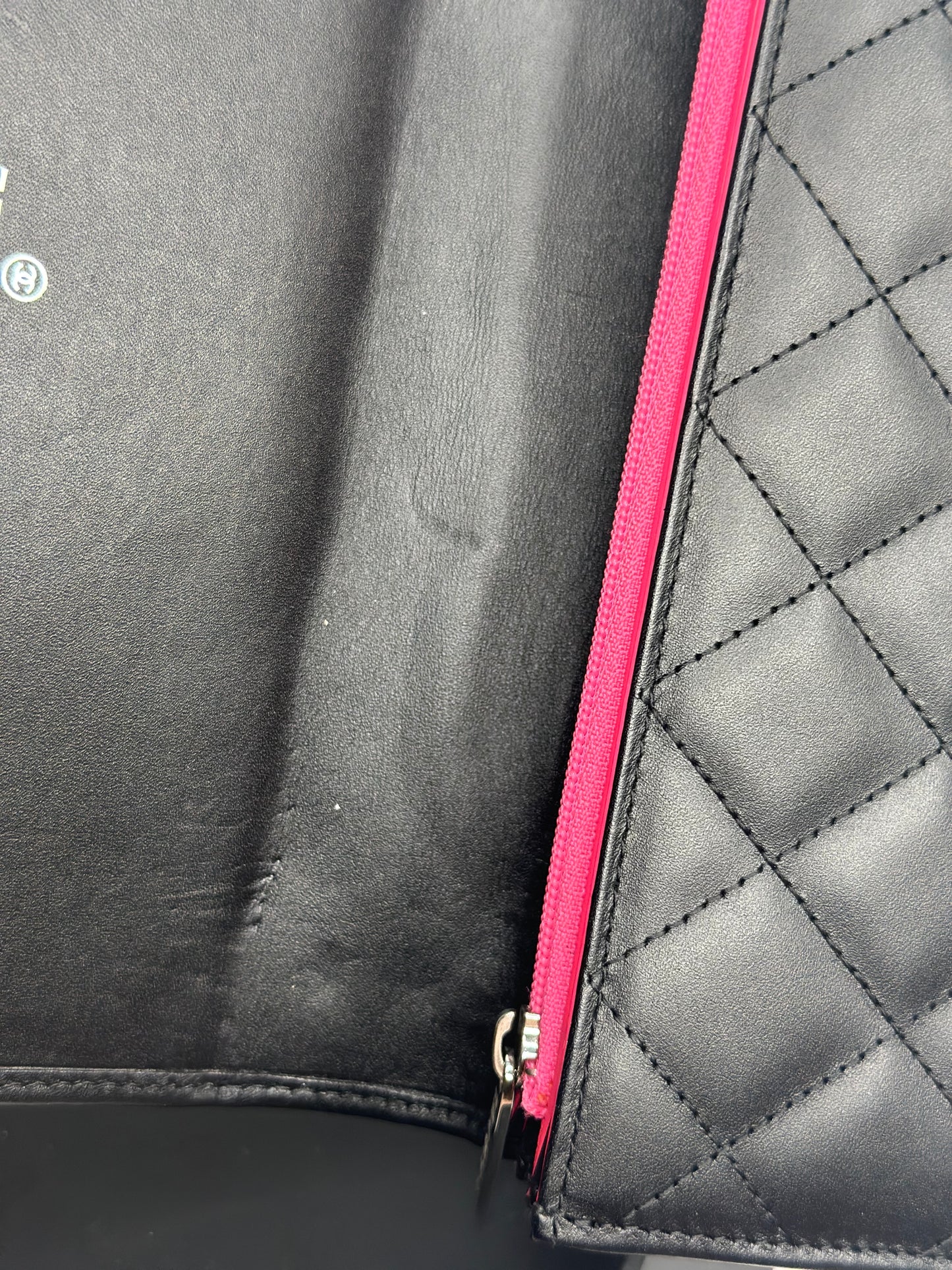 Pre-owned Chanel Cambon black quilted lambskin wallet