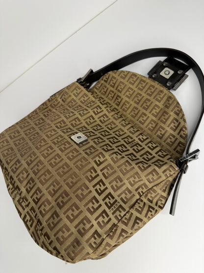 Pre-owned Fendi Zucchino Mamma baguette shoulder bag