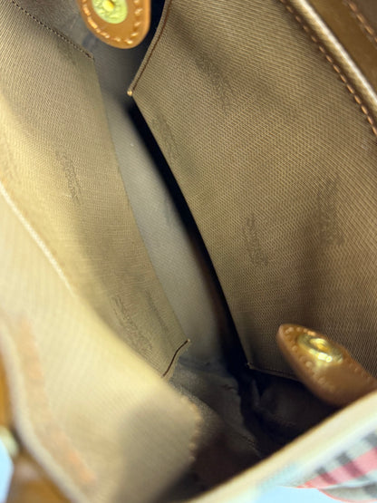 Pre-owned Burberry Nova Check canvas bucket bag