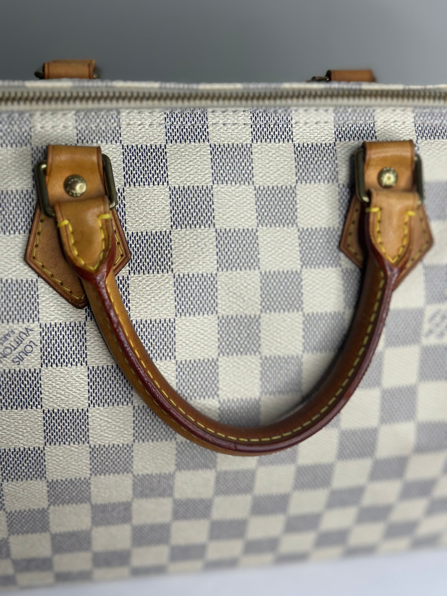 Pre-owned Louis Vuitton Damier Azur Speedy 30 Boston bag