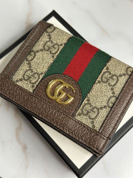 Pre-owned Gucci Ophidia compact wallet