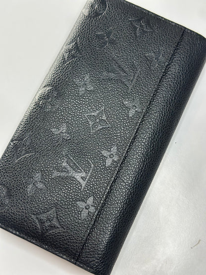 Pre-owned Louis Vuitton black Empriente leather Sara wallet
