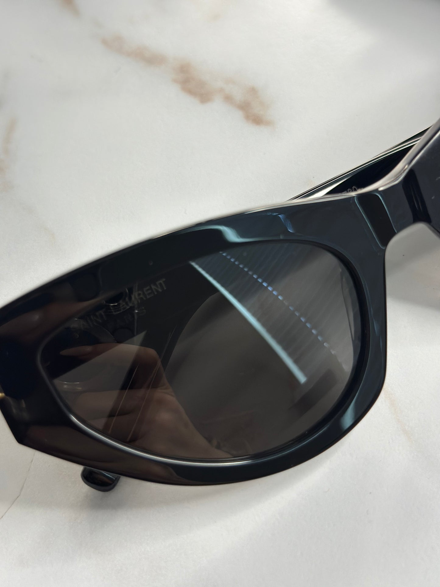 Pre-owned Saint Laurent black acetate sunglasses