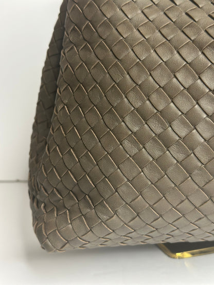 Pre-owned Bottega Veneta taupe-brown Intrecciato Tote
