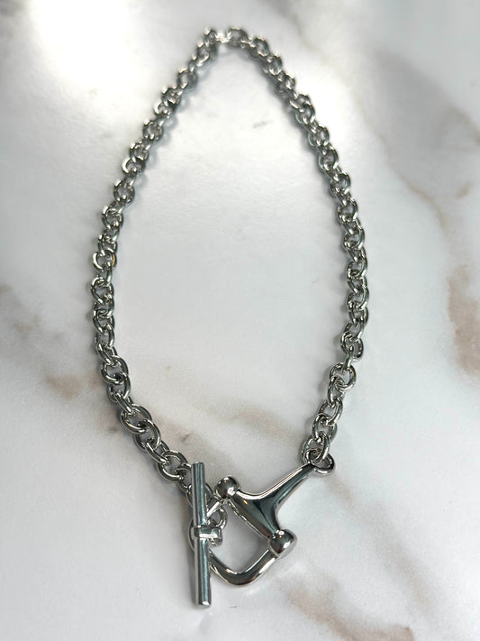 Kentucky horsebit SLV necklace