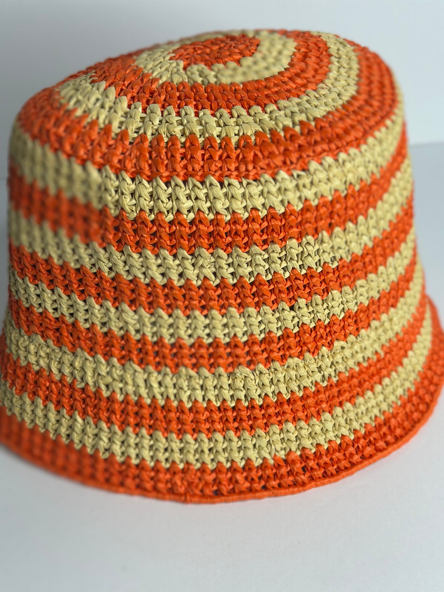 Pre-owned Prada raffia bucket hat size M
