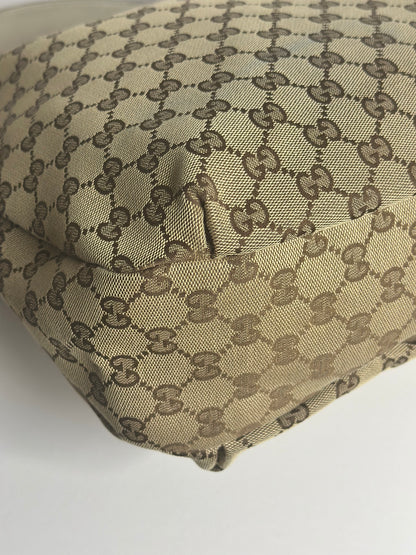 Pre-owned Gucci GG canvas New Ladies Web hobo shoulder bag