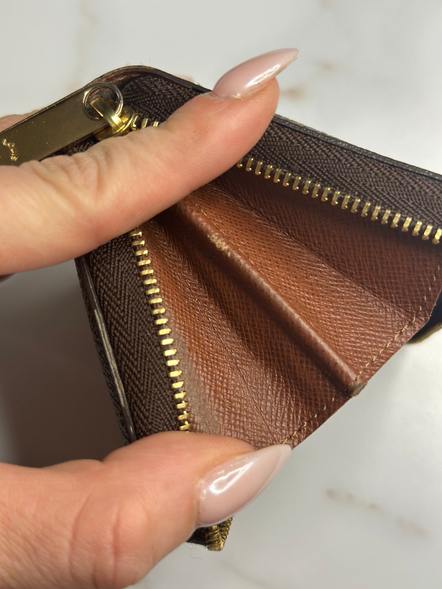 Pre-owned Louis Vuitton monogram canvas compact zippy wallet