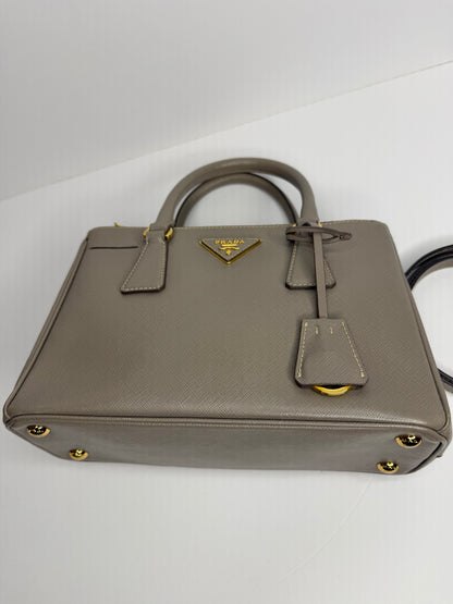 Pre-owned Prada Saffiano leather small two way tote