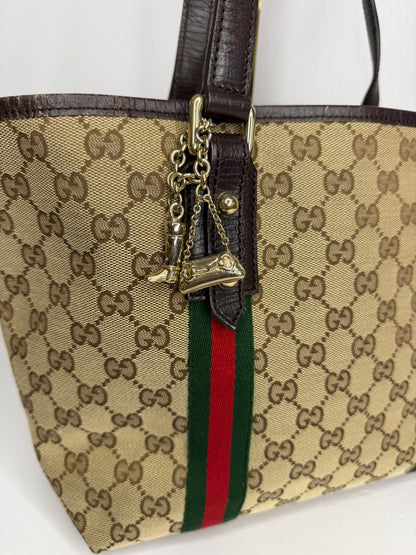 Pre-owned Gucci GG Canvas Jolicoeur Small Tote Bag