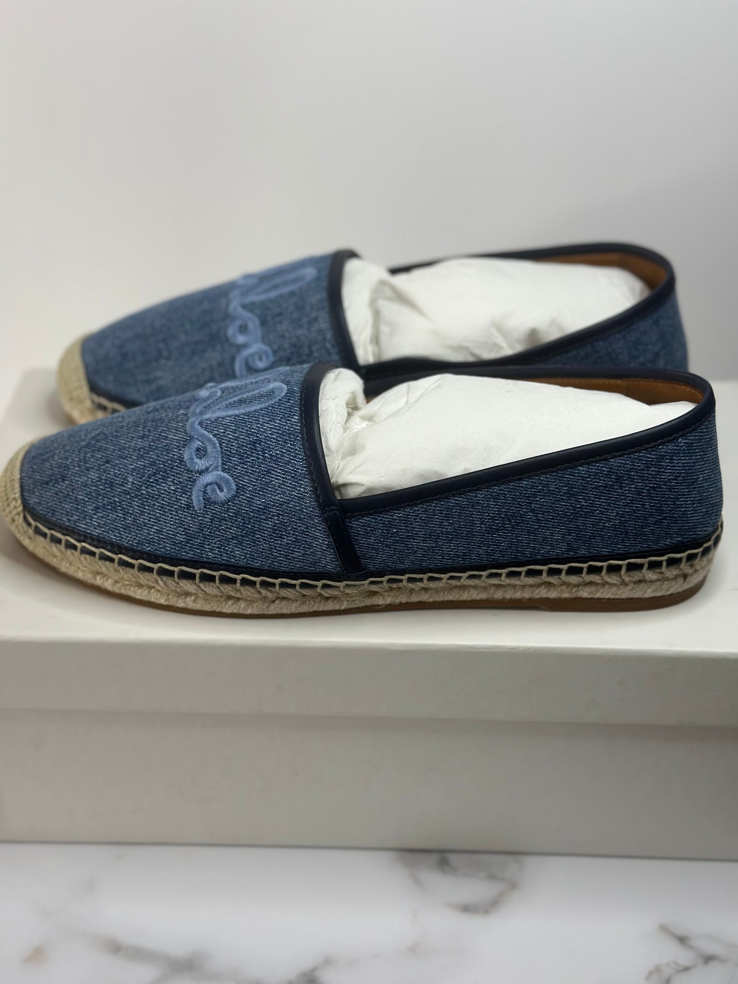 Pre-owned Chloe denim espadrilles size 9