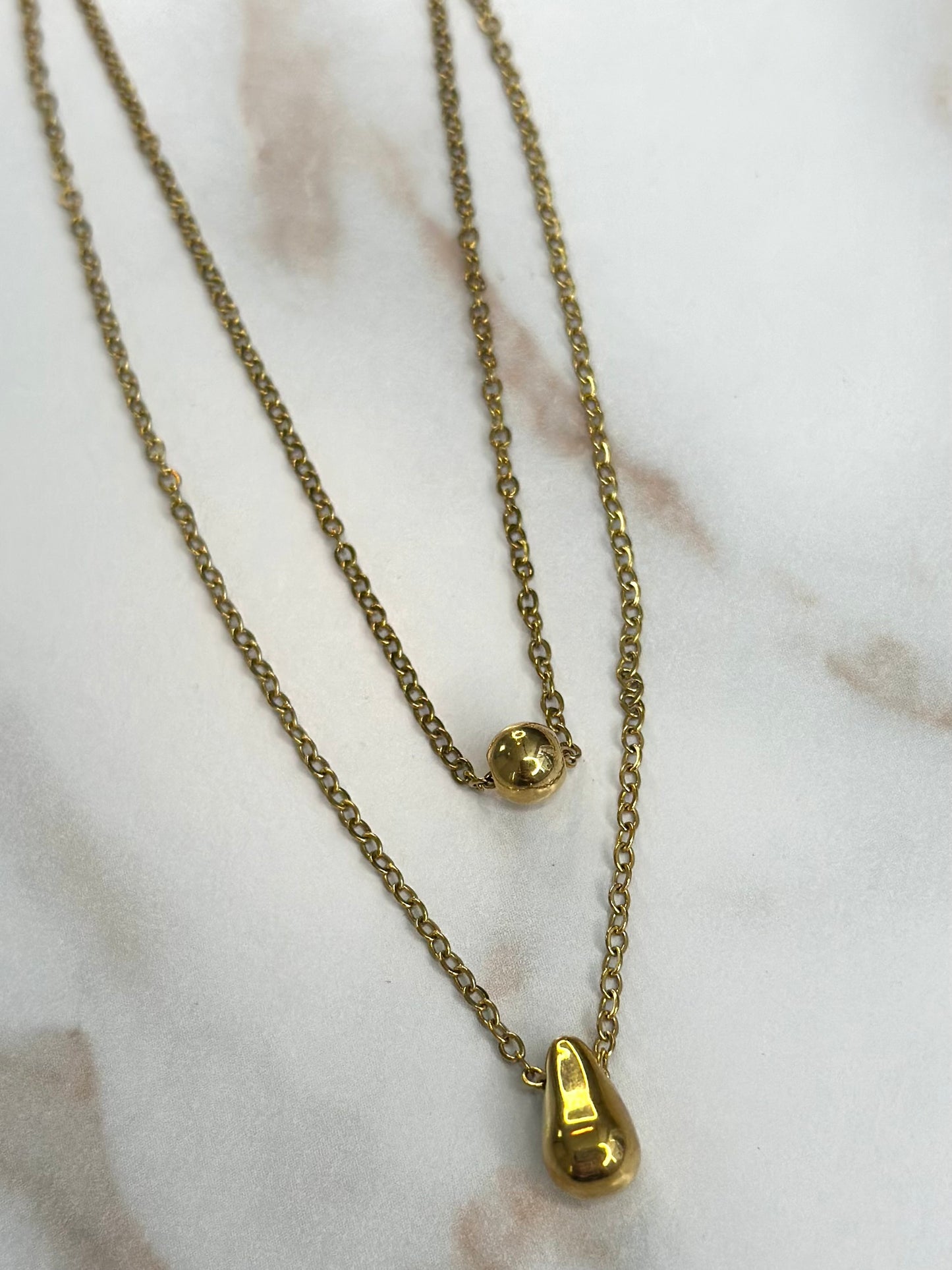 Abby double layering necklace