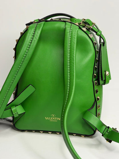 Pre-owned Valentino Green, mini rock stud backpack
