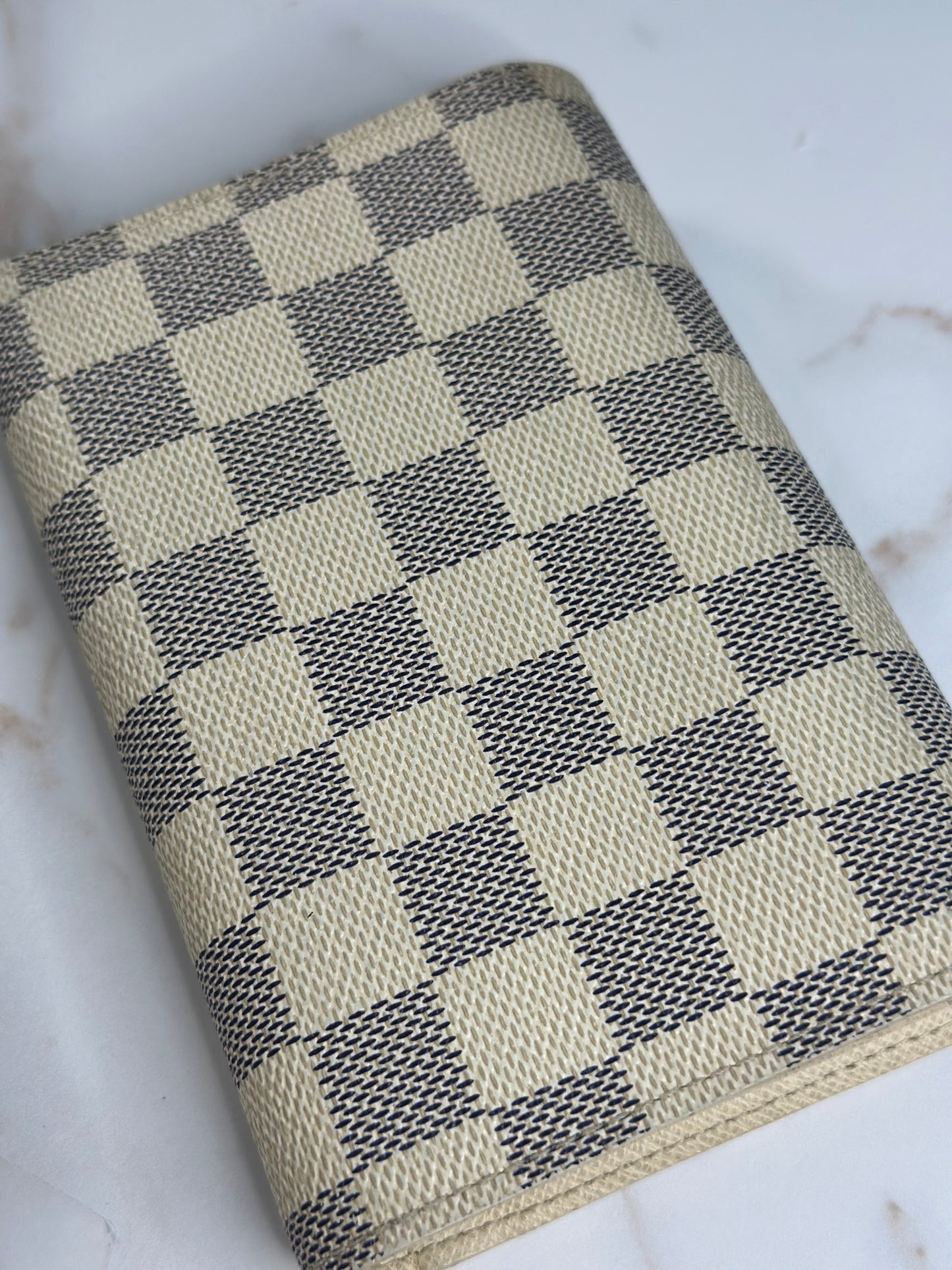 Pre-owned Louis Vuitton Damier azur Alexandra wallet