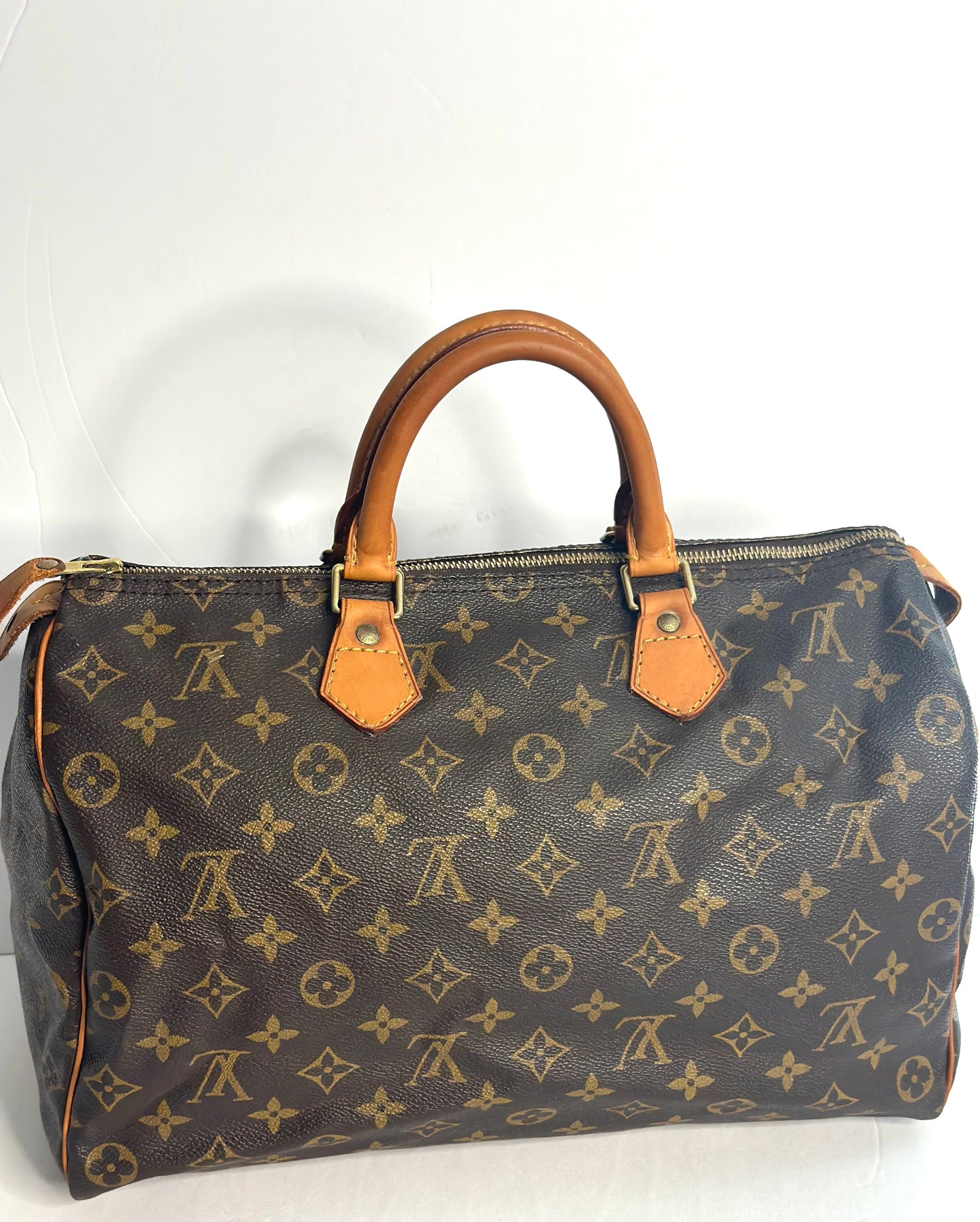 Pre-owned Louis Vuitton monogram canvas speedy 35 Boston bag