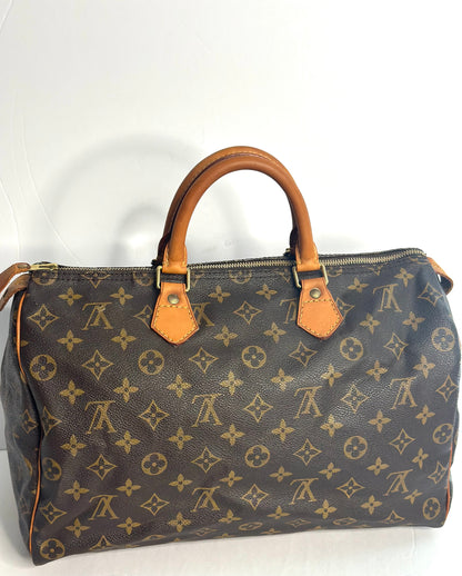 Pre-owned Louis Vuitton monogram canvas speedy 35 Boston bag
