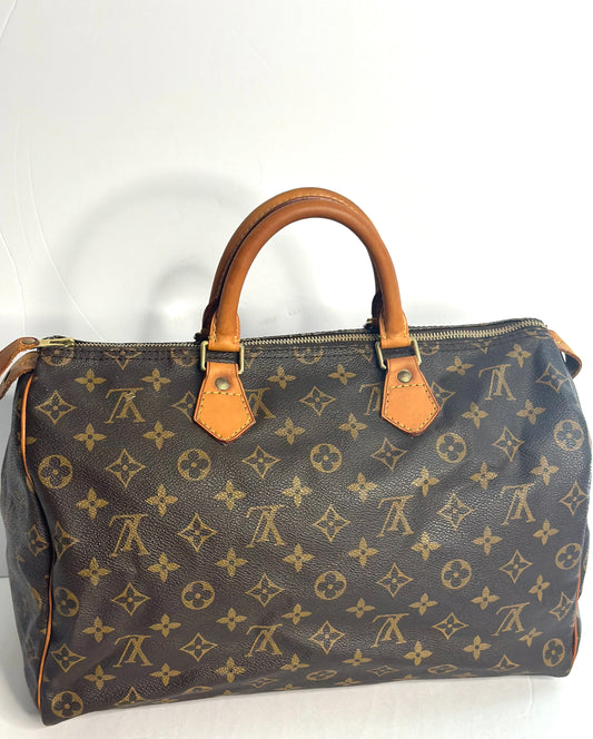 Pre-owned Louis Vuitton monogram canvas speedy 35 Boston bag
