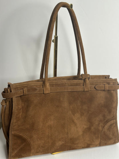 Pre-owned Prada Large Bonnie Suede   shoulder bag