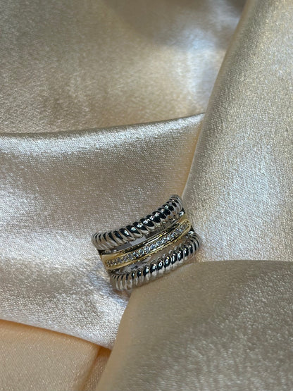 Two Tone Metals ring