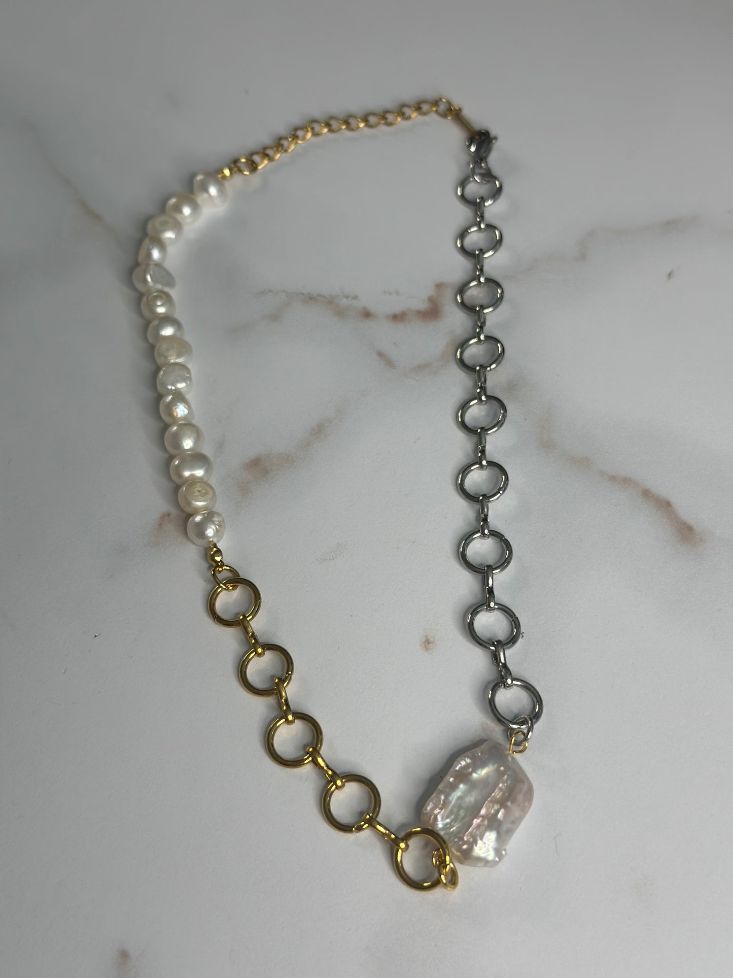 By the beach two tone necklace