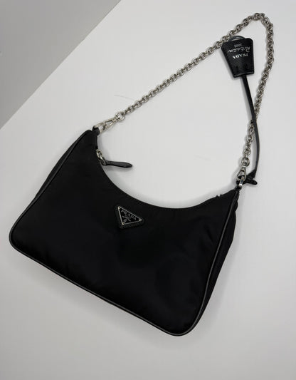 Pre-owned Prada Re-edition black nylon crossbody