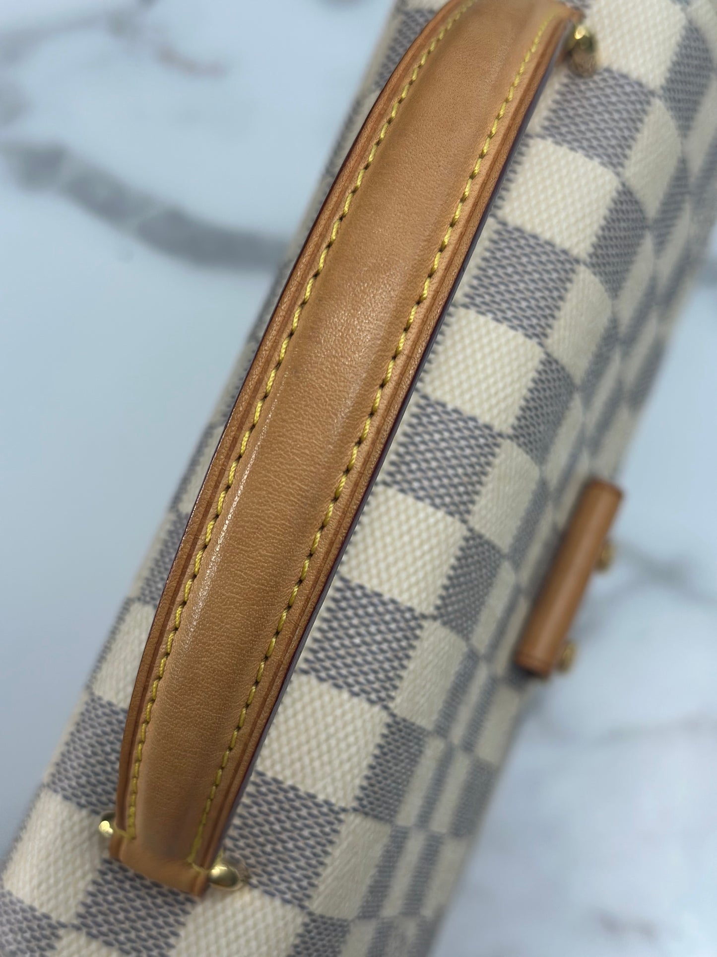Pre-owned Louis Vuitton Damier Azur croisette crossbody