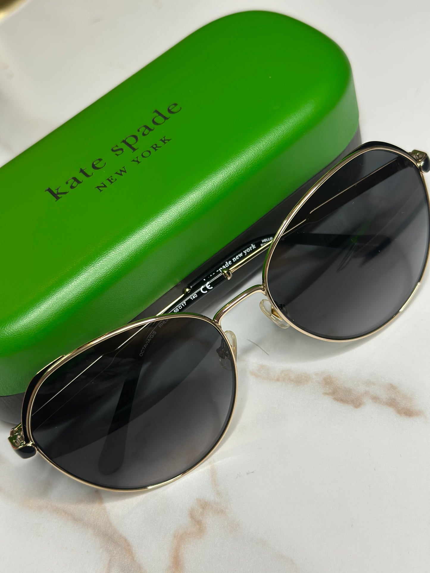 Pre-owned Kate Spade black sunglasses with enamel detail