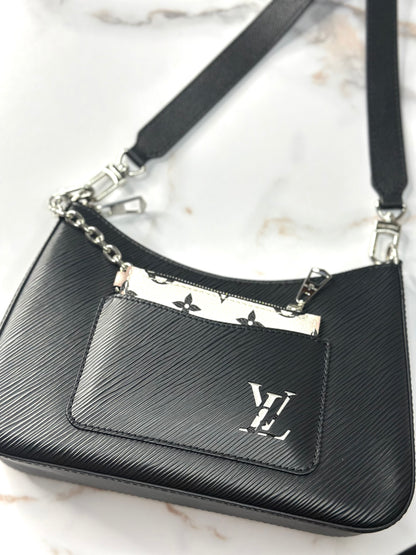 Pre-owned Louis Vuitton Black Epi leather pochette marelle crossbody