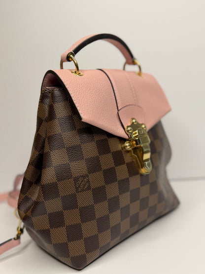 Pre-owned Louis Vuitton
Clapton Backpack Damier ebene and Leather