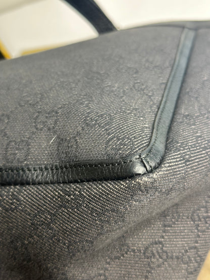 Pre-owned Gucci GG black canvas Abby tote