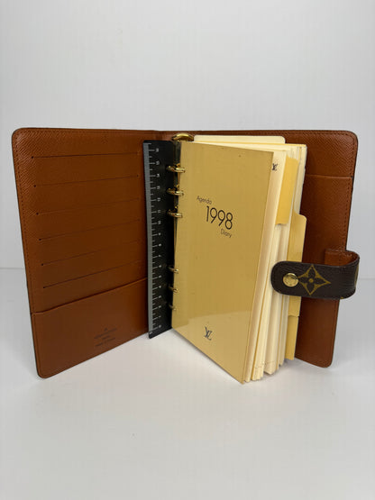 Pre-owned Louis Vuitton monogram canvas agenda MM planner