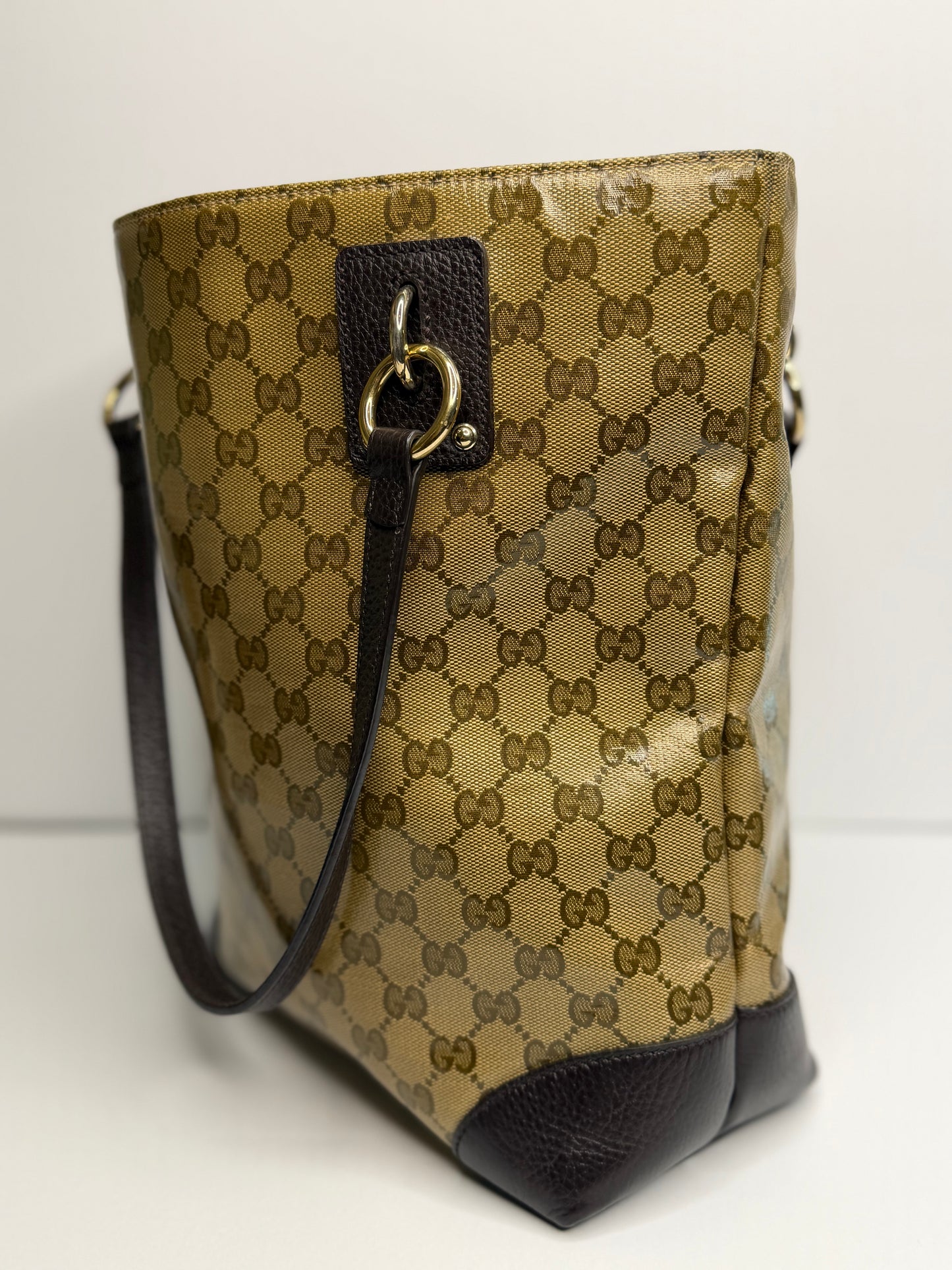 Pre-owned GG Crystal Vertical Charm Tote