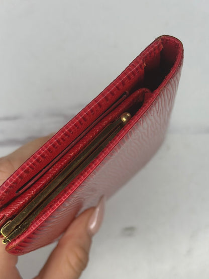 Pre-owned Louis Vuitton red Epi leather long wallet