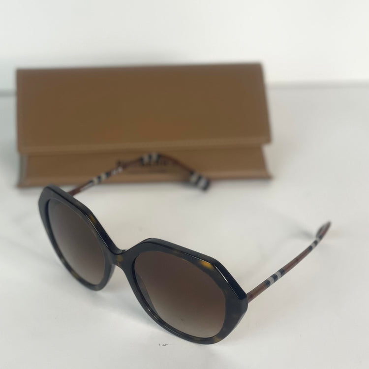 #6 Pre-Owned Burberry Tortise and Plaid Sunglasses