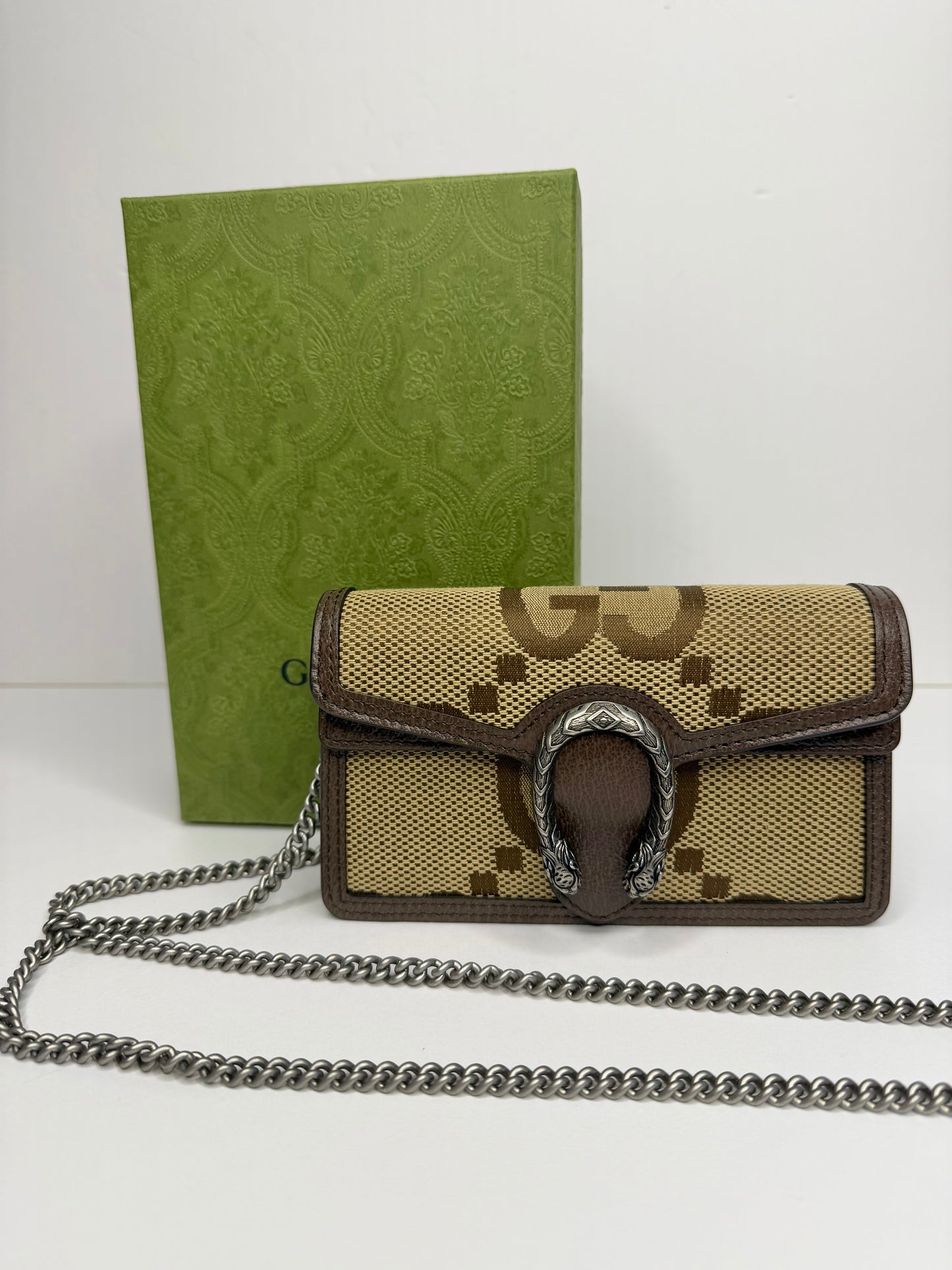 Pre-owned Gucci GG canvas super mini Dionysus crossbody