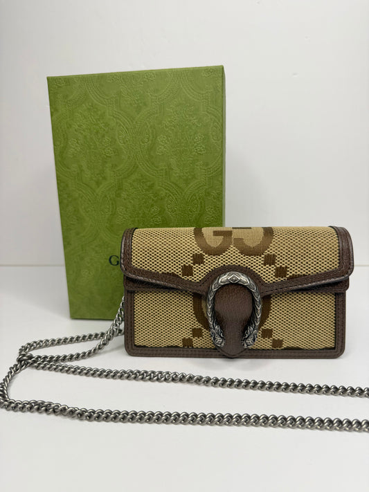 Pre-owned Gucci GG canvas super mini Dionysus crossbody