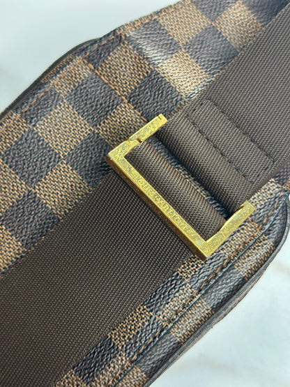 Pre-owned Louis Vuitton Damier Ebene Canvas Geronimo belt bag