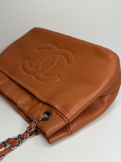 Pre-owned Chanel Chanel Timeless CC Soft Tote terra-cotta, caviar leather