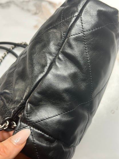 Pre-owned Chanel Mini 22 black calf skin leather Crossbody