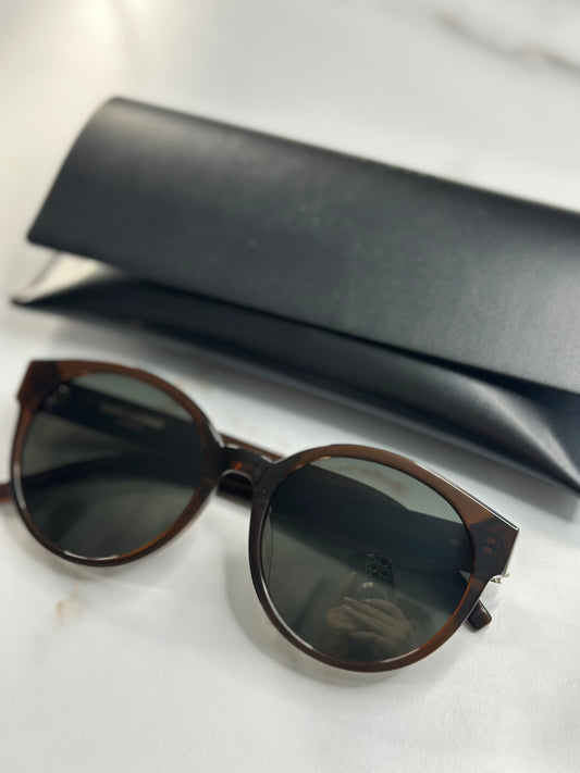 Pre-owned Saint Laurent Brown acetate sunglasses