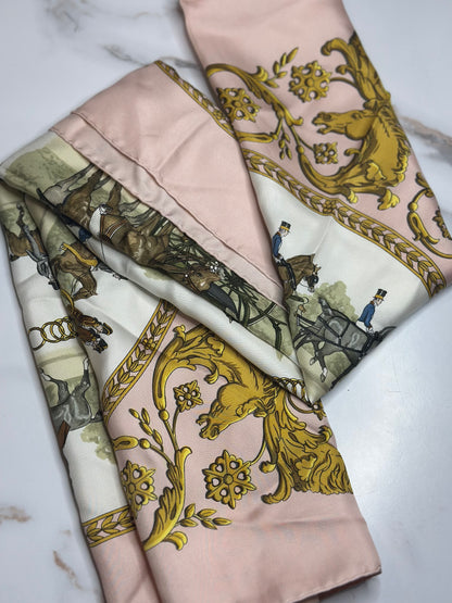 Pre-owned Hermes La Promenade de Longchamps silk scarf