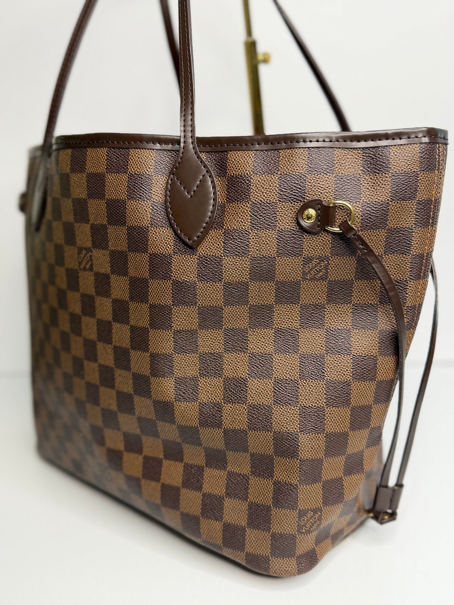 Pre-owned Louis Vuitton Damier Ebene canvas Neverfull MM tote