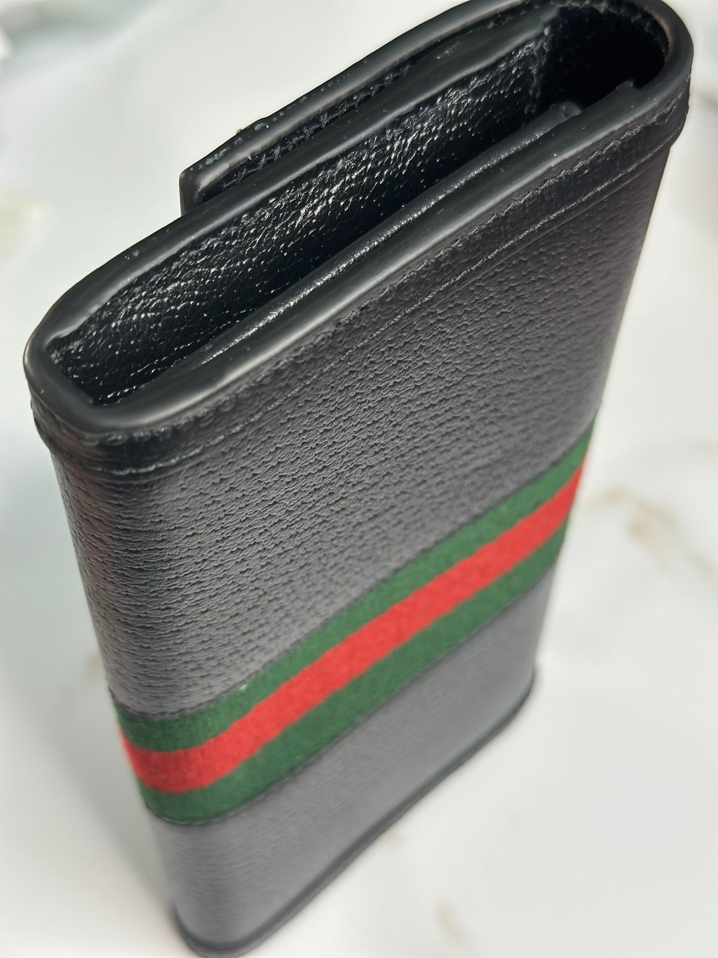 Pre-owned Gucci Ophidia, black, leather continental wallet