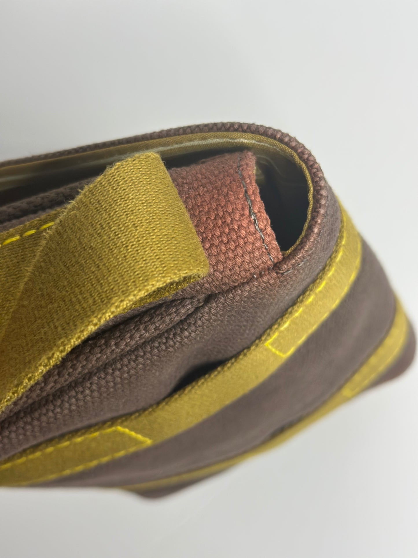 Pre-owned Louis Vuitton Antigua Sac Rabat bag in brown canvas with olive green straps