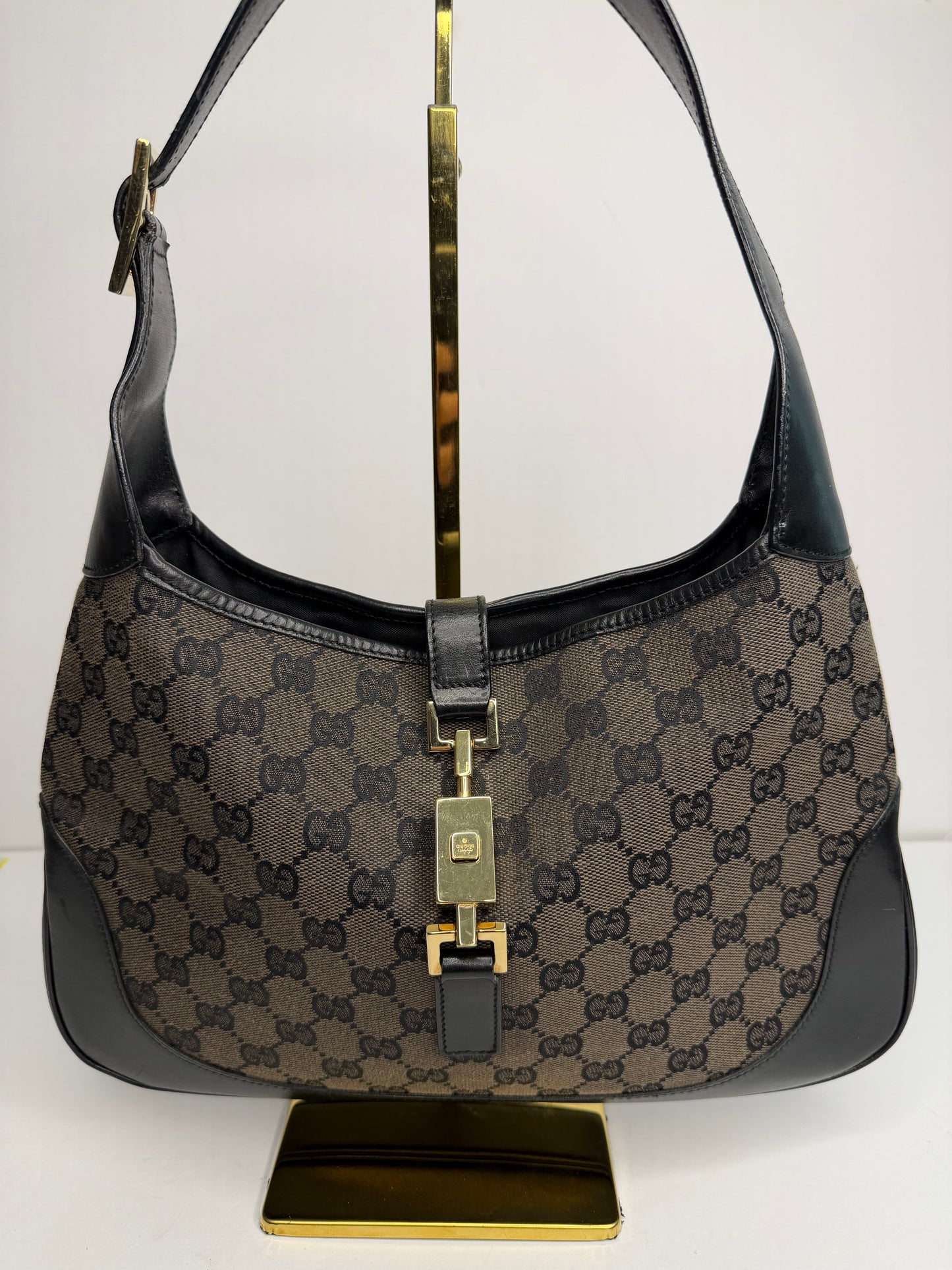 Pre-owned Gucci Gucci Jackie 1961 Hobo Bag in Brown and Black