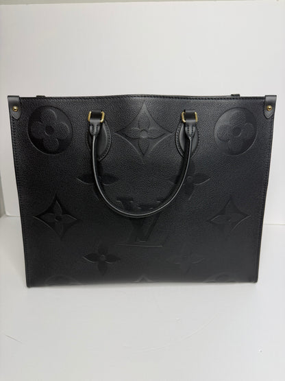 Pre-owned Louis Vuitton black Empriente leather OntheGo GM tote