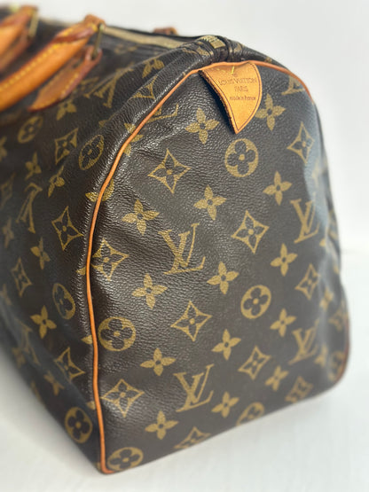 Pre-owned Louis Vuitton monogram canvas speedy 35 Boston bag