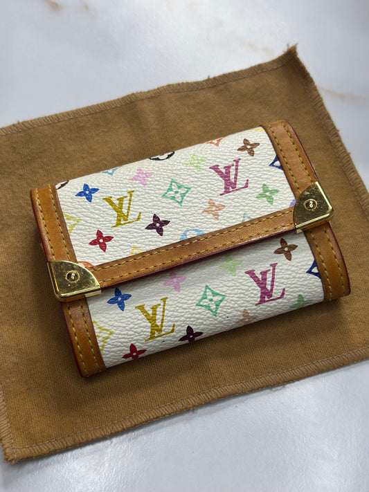 Pre-owned Louis Vuitton x Takashi Murakami multicolor monogram card case