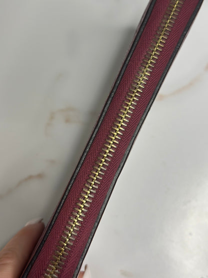 Pre-owned Louis Vuitton monogram Bordeaux Empriente leather zippy wallet