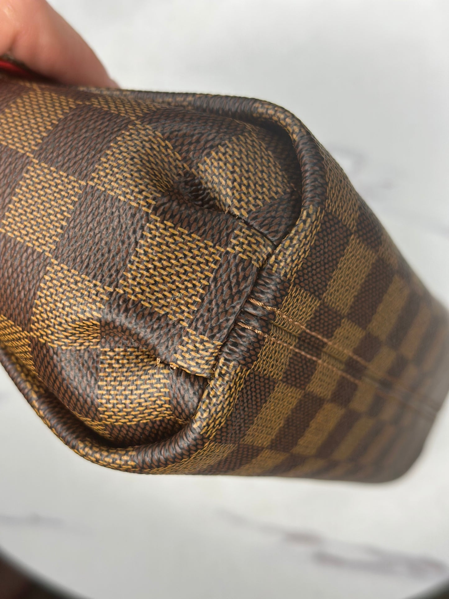 Pre-owned Louis Vuitton Damier Ebene croisette crossbody